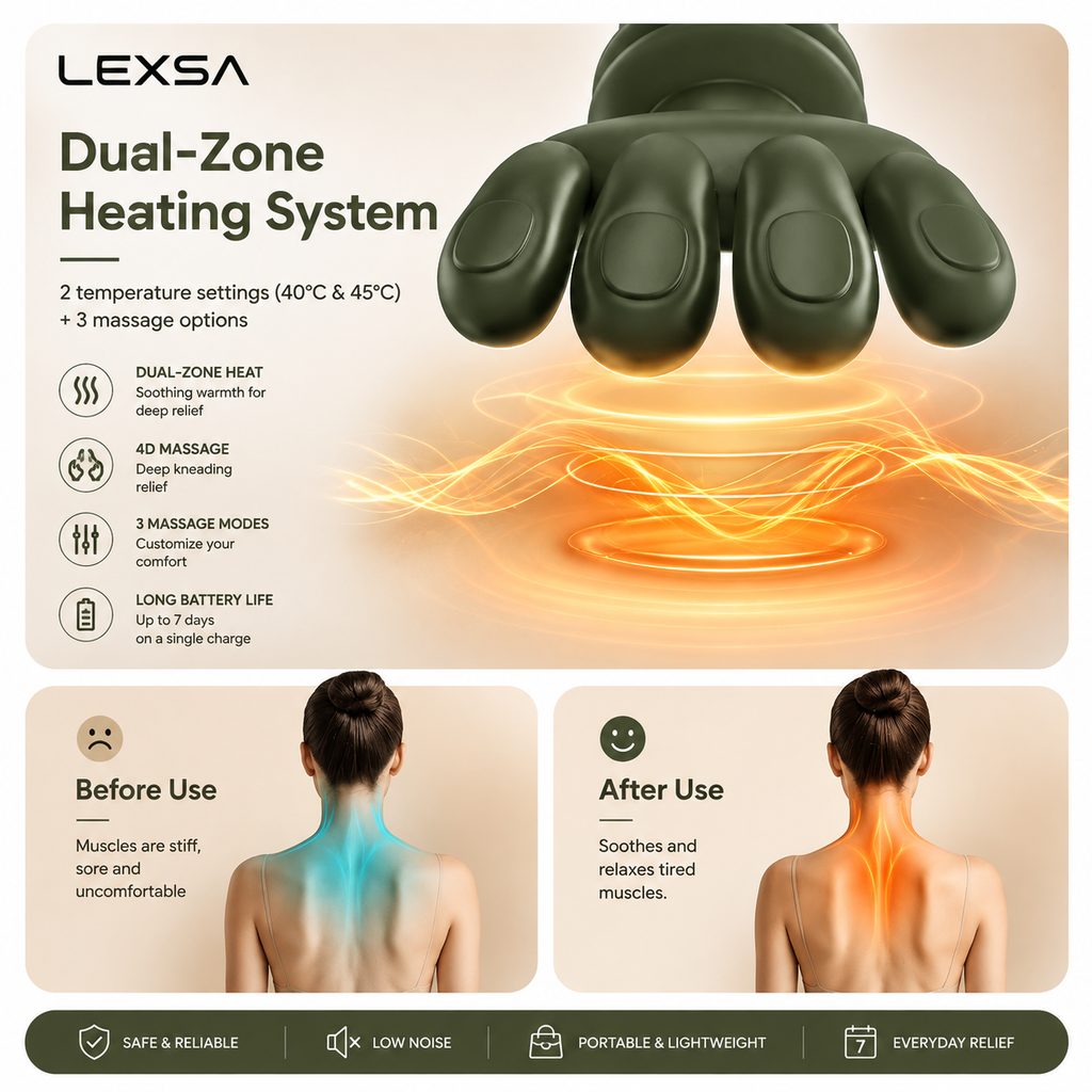 LEXSA™ Deep Relief 4D Neck Massager